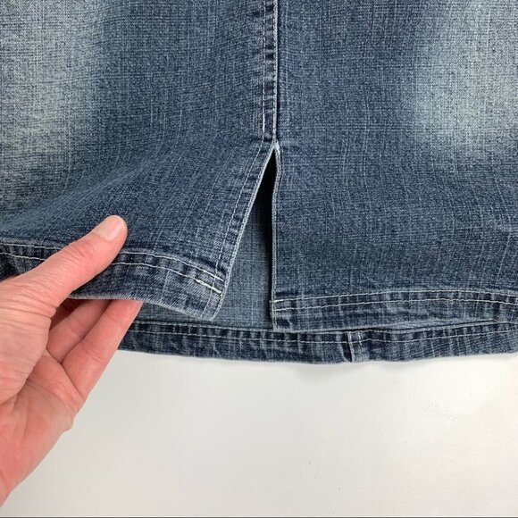 REGINA Vintage Y2K Denim Skirt with Rhinestones size  38 - Picture 8 of 11